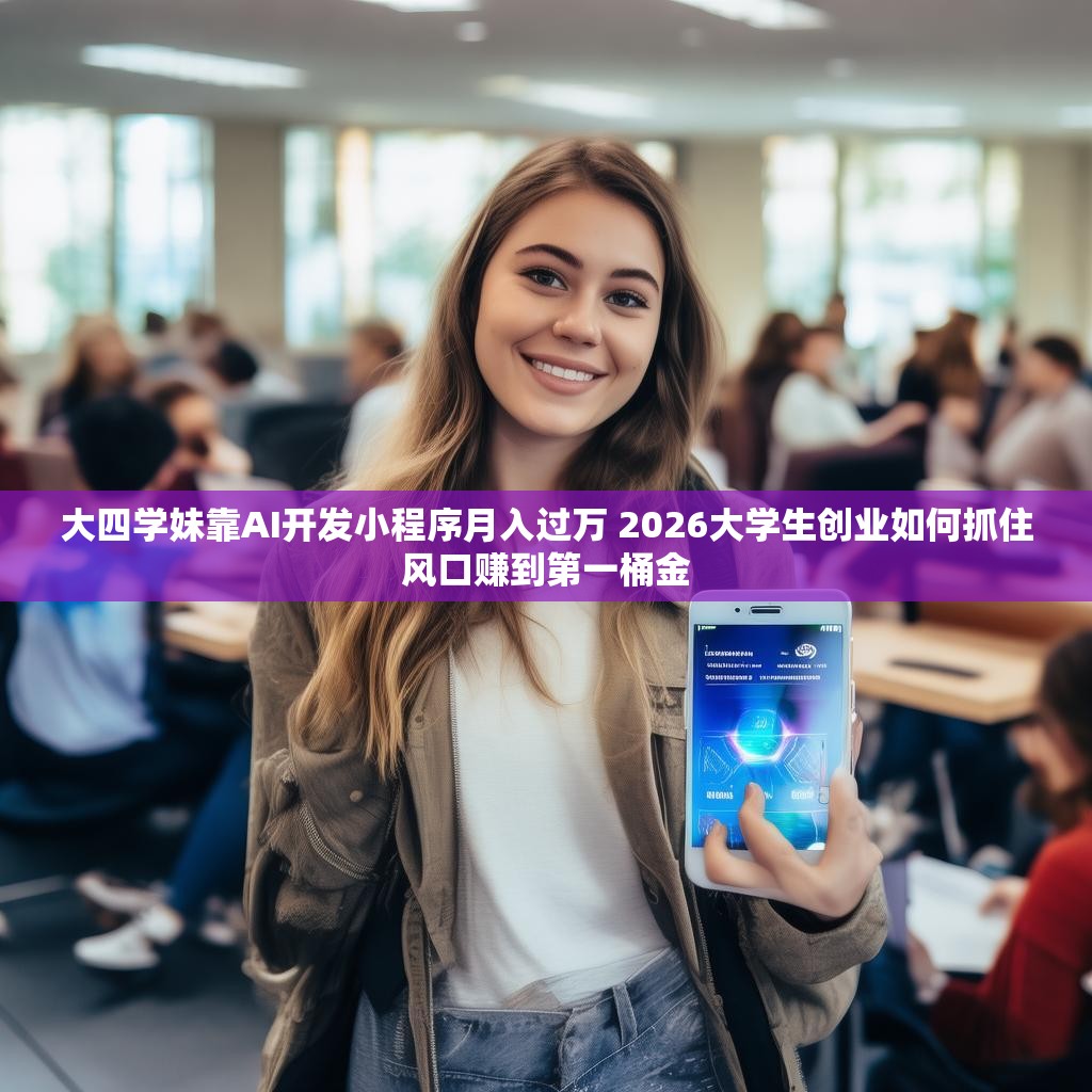 大四学妹靠AI开发小程序月入过万 2026大学生创业如何抓住风口赚到第一桶金